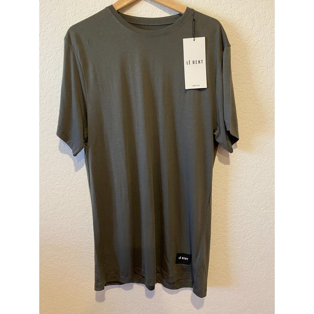 Le Bent Men's Wool Blend Baselayer Shirt Ultralight 160 Gm2‎ Size L Green NWT
